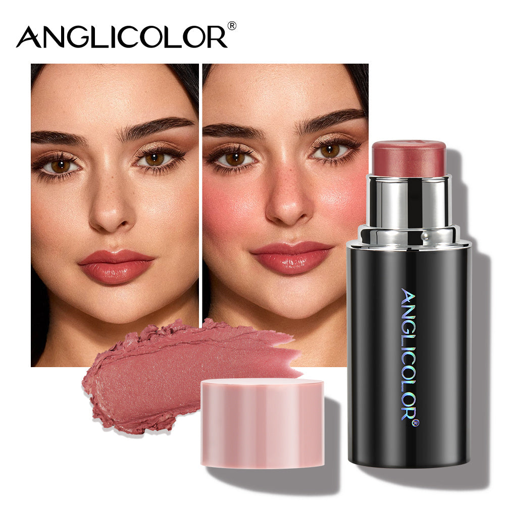 Anglicolor Highlighter Long Lasting,Contour Stick Makeup Naturally,Blush Makeup Smoothing,High Color Rendering,Easy To Mix,Vegan & Cruelty-Fre