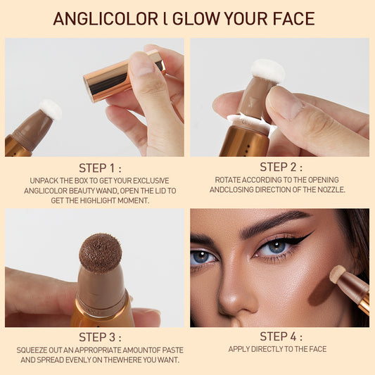 Multifunctional Makeup Pen Waterproof Long-lasting Makeup Highlighter Pen Contour Brightening Blush Liquid