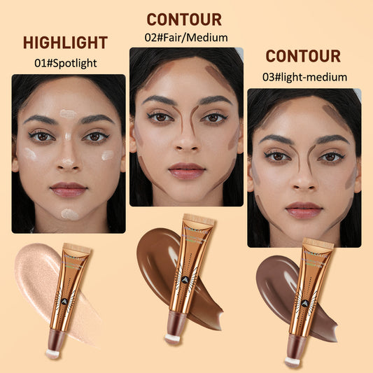 Multifunctional Makeup Pen Waterproof Long-lasting Makeup Highlighter Pen Contour Brightening Blush Liquid